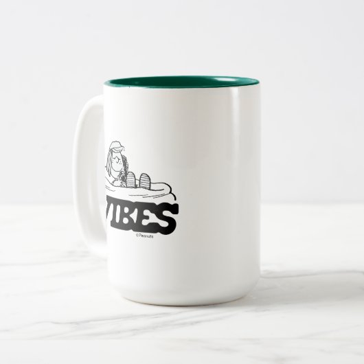 Peanuts | pepermunt Patty Vibes Tweekleurige Koffiemok (Voorkant links)