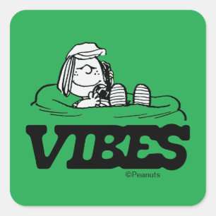 Peanuts   pepermunt Patty Vibes Vierkante Sticker