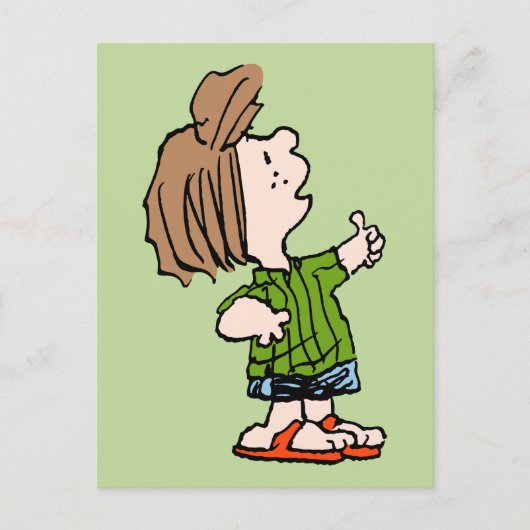 Peanuts | pepermuntpatty duimen omhoog briefkaart (Voorkant)
