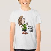 Peanuts | pepermuntpatty duimen omhoog Tri-Blend shirt (Voorkant)
