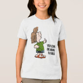Peanuts | pepermuntpatty duimen omhoog Tri-Blend shirt (Voorkant)