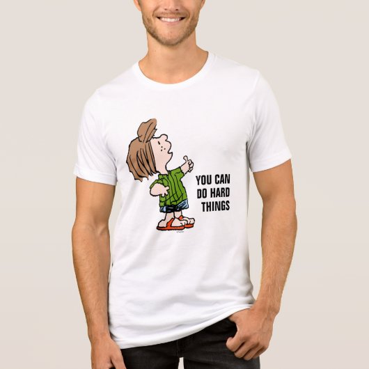 Peanuts | pepermuntpatty duimen omhoog Tri-Blend shirt (Voorkant)