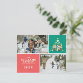 Peanuts | Pepernoot Kerstboom Feestdagenkaart (Staand voorkant)