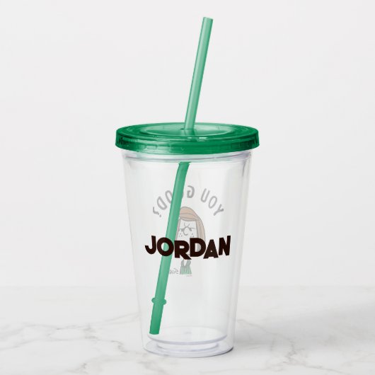 Peanuts | Peppermint Patty Ben je goed? Acryl Drinkbeker (Achterkant)