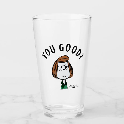 Peanuts | Peppermint Patty Ben je goed? Glas (Voorkant)