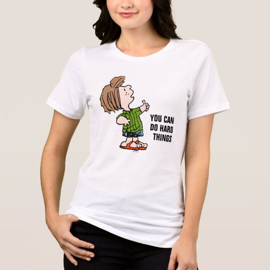 Peanuts | Peppermint Patty Duim Omhoog Tri-Blend Shirt (Voorkant)