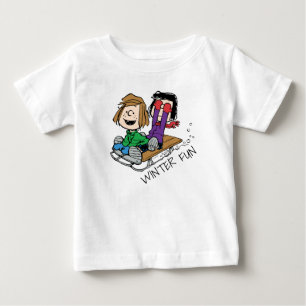 Peanuts Peppermint Patty & Marcie Sled Riding