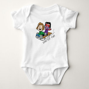 Peanuts Peppermint Patty & Marcie Sled Riding Romper