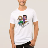 Peanuts | Peppermint Patty & Marcie Sled Riding Tri-Blend Shirt (Voorkant)