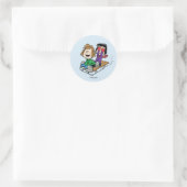 Peanuts | Peppermint Patty & Marcie sleeën Ronde Sticker (Tas)