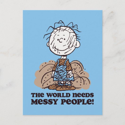 Peanuts | Pigpen De wereld heeft rommelige mensen  Briefkaart (Voorkant)