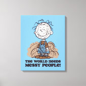 Peanuts | Pigpen De wereld heeft rommelige mensen  Canvas Afdruk (Voorkant)