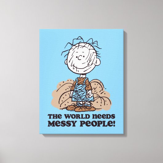 Peanuts | Pigpen De wereld heeft rommelige mensen  Canvas Afdruk (Voorkant)