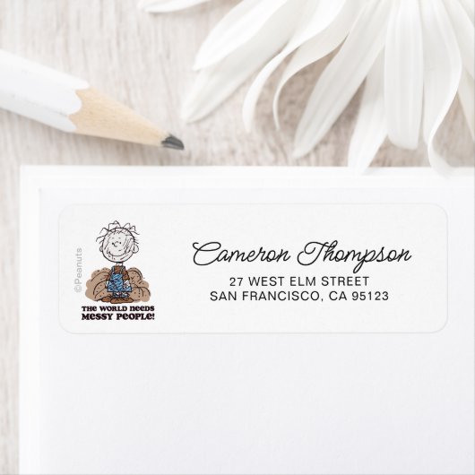 Peanuts | Pigpen De wereld heeft rommelige mensen Etiket (Insitu)