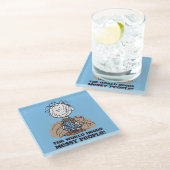 Peanuts | Pigpen De wereld heeft rommelige mensen  Glazen Onderzetter (Schuin)