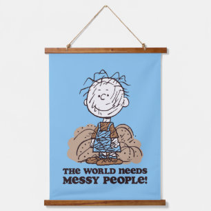 Peanuts   Pigpen De wereld heeft rommelige mensen  Hangend Wandkleed