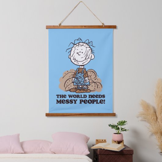 Peanuts | Pigpen De wereld heeft rommelige mensen  Hangend Wandkleed (Slaapkamer)