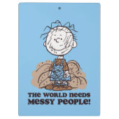 Peanuts | Pigpen De wereld heeft rommelige mensen  Klembord (Achterkant)