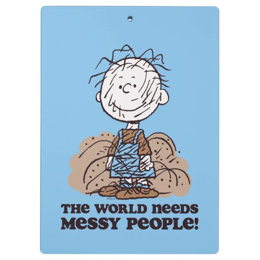 Peanuts | Pigpen De wereld heeft rommelige mensen  Klembord (Achterkant)