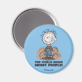 Peanuts | Pigpen De wereld heeft rommelige mensen Magneet (Voorkant / Achterkant)