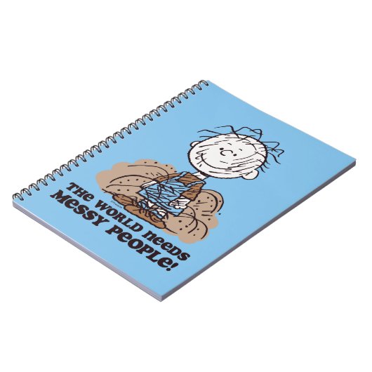 Peanuts | Pigpen De wereld heeft rommelige mensen Notitieboek (Linkerzijde)