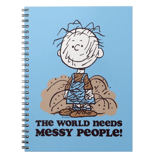 Peanuts | Pigpen De wereld heeft rommelige mensen Notitieboek (Voorkant)
