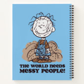Peanuts | Pigpen De wereld heeft rommelige mensen Notitieboek (Achterkant)