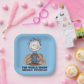 Peanuts | Pigpen De wereld heeft rommelige mensen Papieren Bordje (Feest)