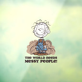 Peanuts | Pigpen De wereld heeft rommelige mensen  Raamsticker (Vel 3)