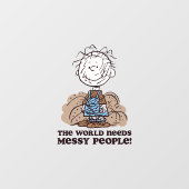 Peanuts | Pigpen De wereld heeft rommelige mensen  Raamsticker (Vel)
