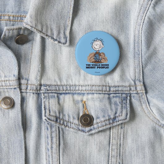 Peanuts | Pigpen De wereld heeft rommelige mensen Ronde Button 5,7 Cm (In situ)
