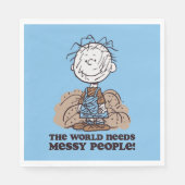 Peanuts | Pigpen De wereld heeft rommelige mensen  Servet (Voorkant)