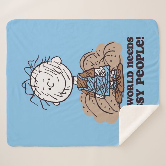 Peanuts | Pigpen De wereld heeft rommelige mensen Sherpa Deken (Voorkant (horizontaal))