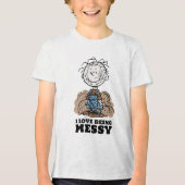 Peanuts | Pigpen De wereld heeft rommelige mensen Tri-Blend Shirt (Voorkant)