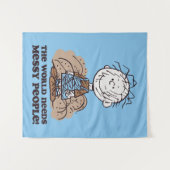 Peanuts | Pigpen De wereld heeft rommelige mensen  Wandkleed (Voorkant (horizontaal))