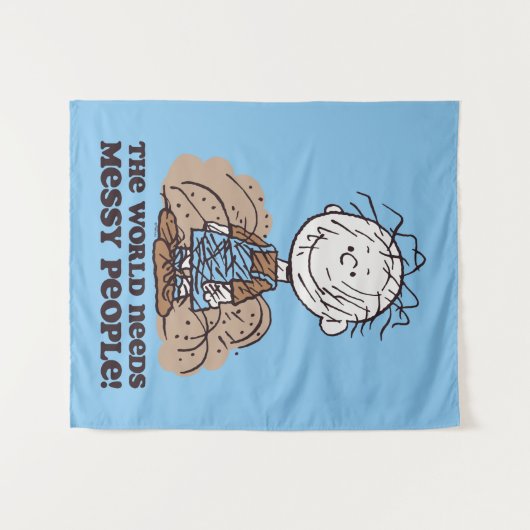 Peanuts | Pigpen De wereld heeft rommelige mensen Wandkleed (Voorkant (horizontaal))
