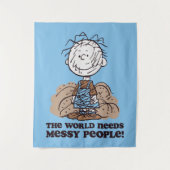 Peanuts | Pigpen De wereld heeft rommelige mensen Wandkleed (Voorkant)