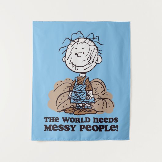 Peanuts | Pigpen De wereld heeft rommelige mensen  Wandkleed (Voorkant)