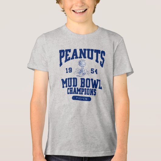 Peanuts | Pigpen Mud Bowl Champions 1954 Tri-Blend Shirt (Voorkant)