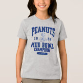 Peanuts | Pigpen Mud Bowl Champions 1954 Tri-Blend Shirt (Voorkant)