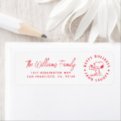 Peanuts prettige feestdagen | Van Snoopy Etiket (Insitu)