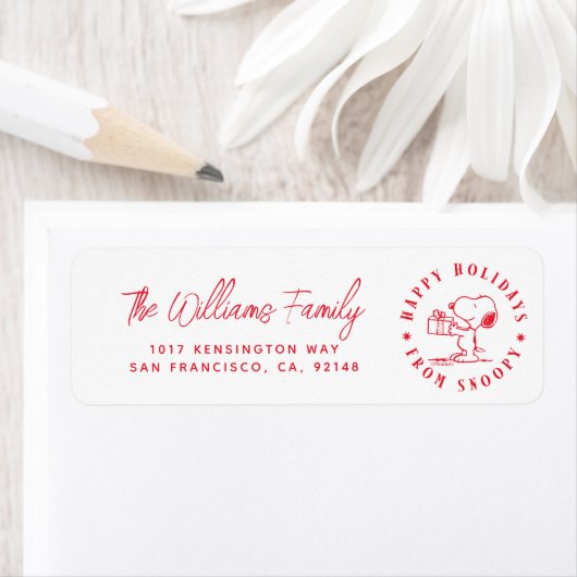 Peanuts prettige feestdagen | Van Snoopy Etiket (Insitu)
