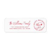 Peanuts prettige feestdagen | Van Snoopy Etiket (Voorkant)