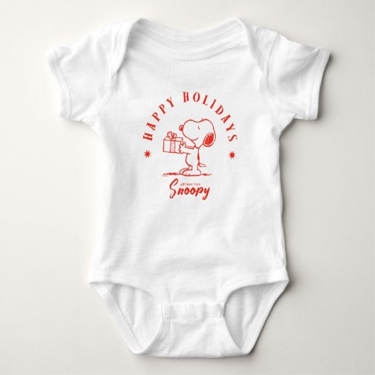 Peanuts prettige feestdagen | Van Snoopy Romper (Voorkant)
