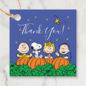 Peanuts Pumpkin Baby shower - Dank u wel Bedankjes Labels (Voorkant)