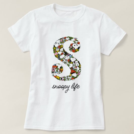 Peanuts | S is voor Snoopy T-shirt (Design voorkant)