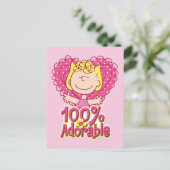 Peanuts | Sally 100% Schattig Briefkaart (Staand voorkant)