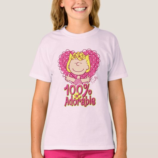 Peanuts | Sally 100% Schattig T-shirt (Voorkant)