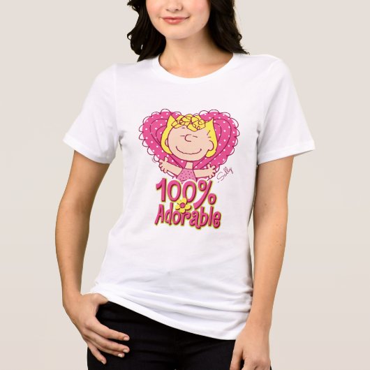 Peanuts | Sally 100% Schattig Tri-Blend Shirt (Voorkant)