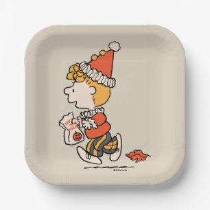 Peanuts Sally Clown Kostuum Halloween Papieren Bordje